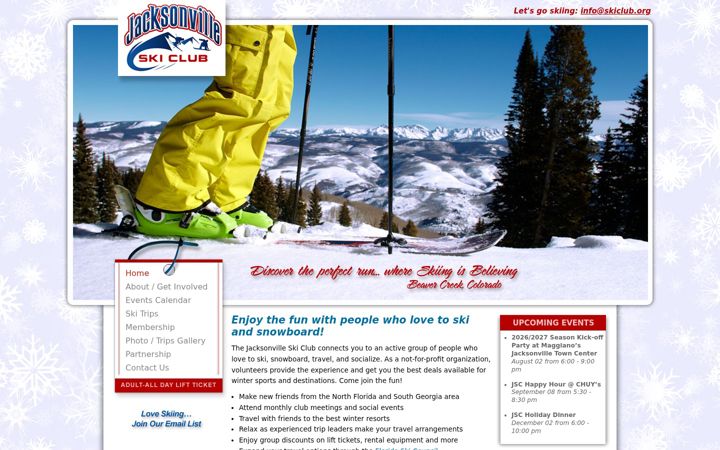 Screenshot of skiclub.org