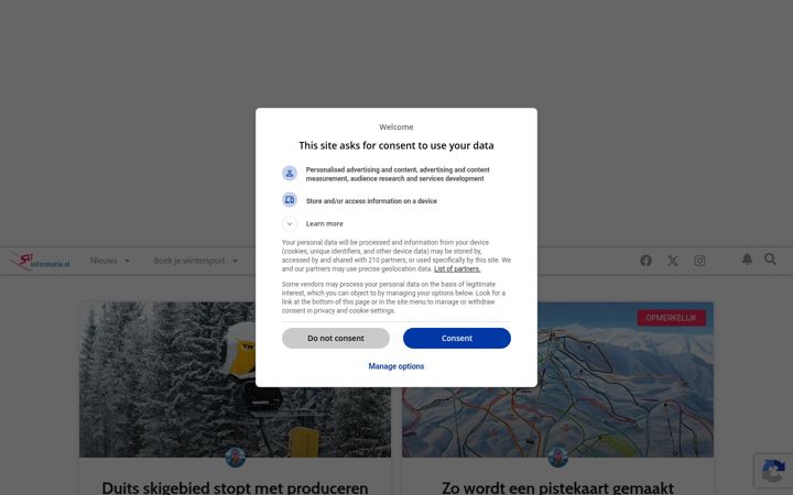 Screenshot of skiinformatie.nl