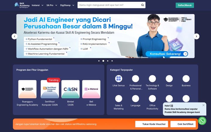 Screenshot of skillacademy.com