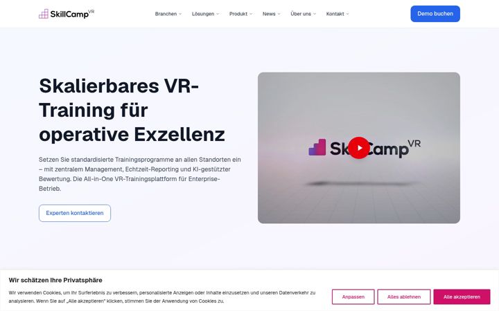 Screenshot of skillcampvr.com