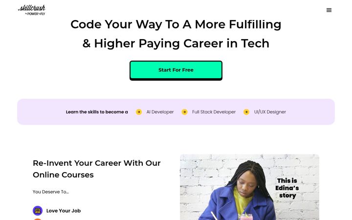 Screenshot of skillcrush.com