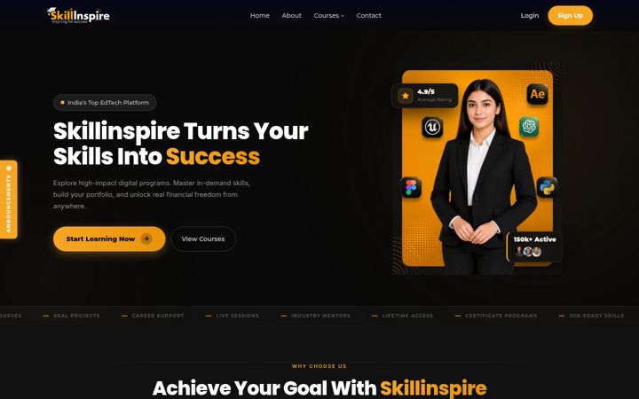 Screenshot of skillinspire.org