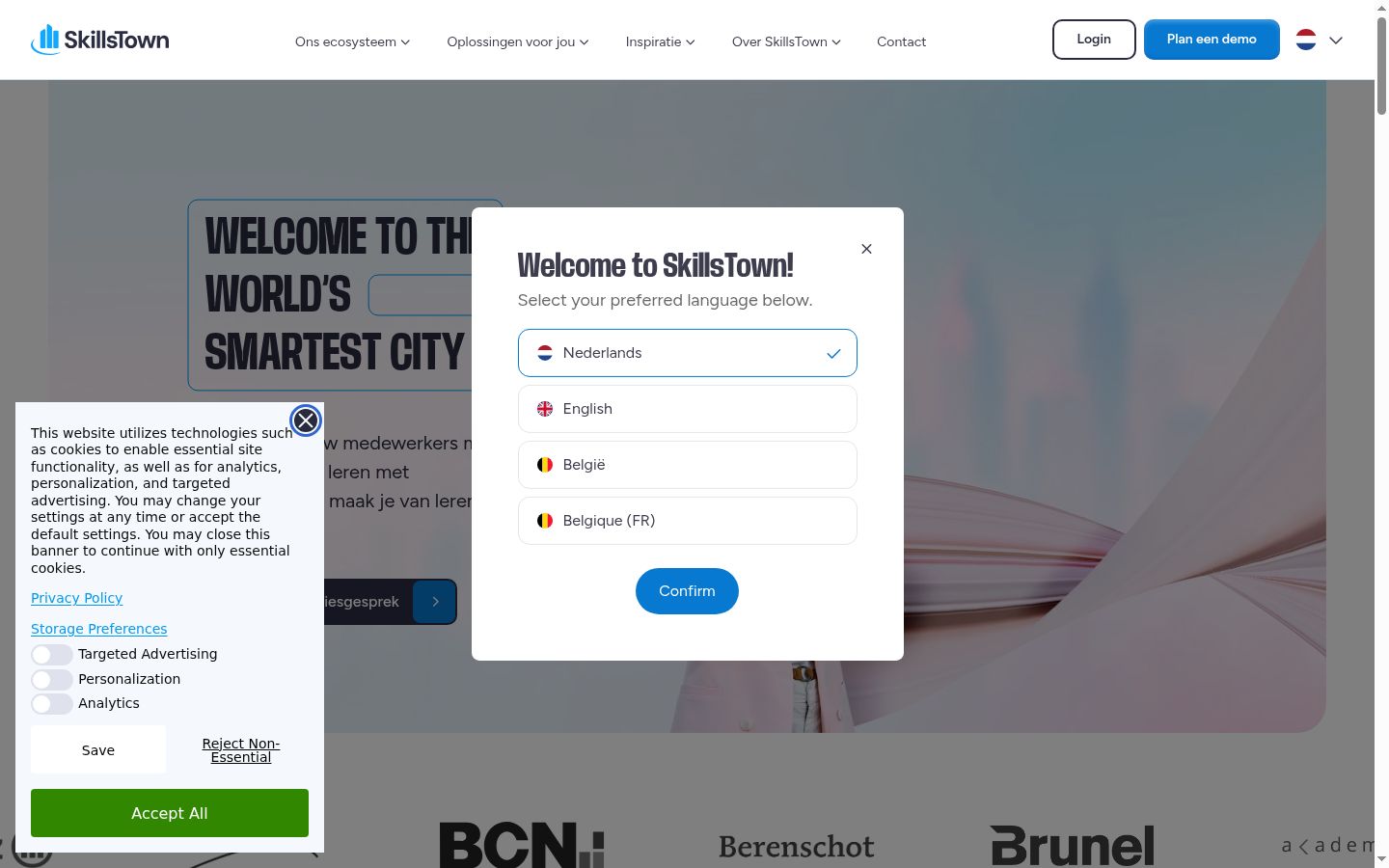 Screenshot tal-banner tal-kunsens muri qabel kwalunkwe interazzjoni