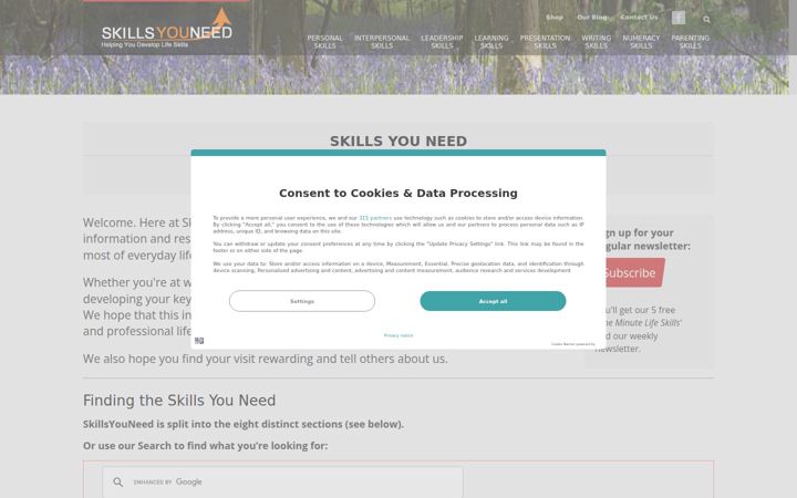 Screenshot of skillsyouneed.com