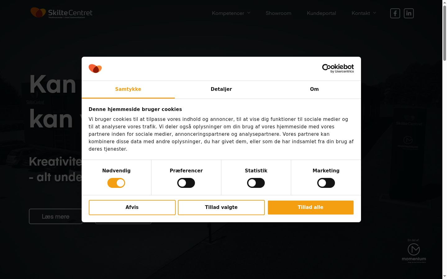Zrzut ekranu banera zgody wyświetlanego przed jakąkolwiek interakcją