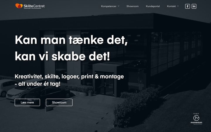 Zrzut ekranu skiltecentret.dk