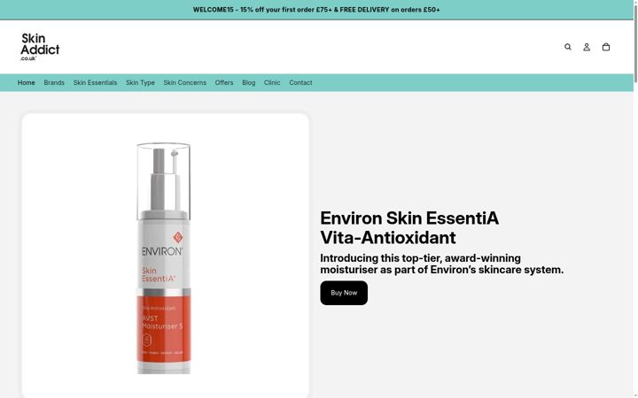 Screenshot of skinaddict.co.uk