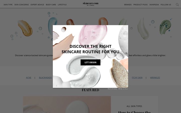 Screenshot of skincare.com