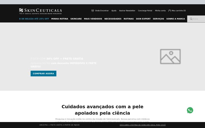 Screenshot of skinceuticals.com.br