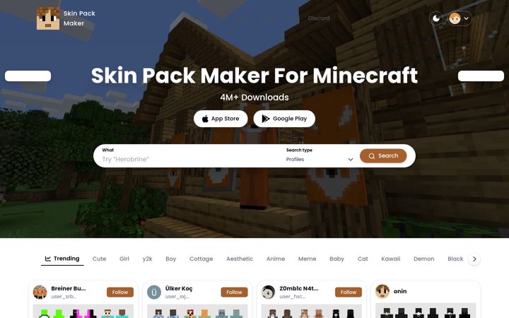 Ekrano kopija skinpackmaker.com