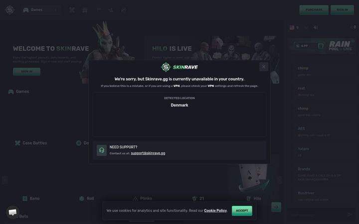 Screenshot of skinrave.gg