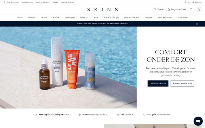 Screenshot of skins.nl