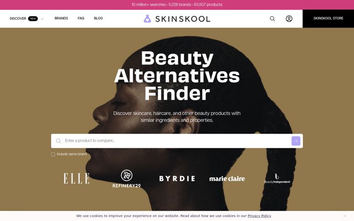 Screenshot of skinskoolbeauty.com