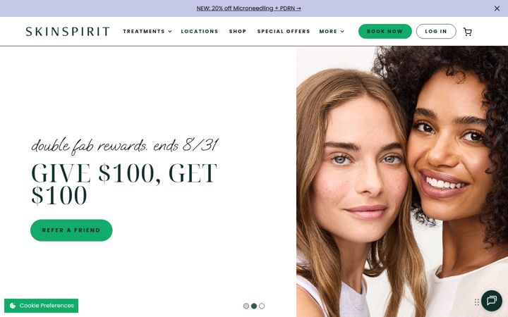Screenshot of skinspirit.com