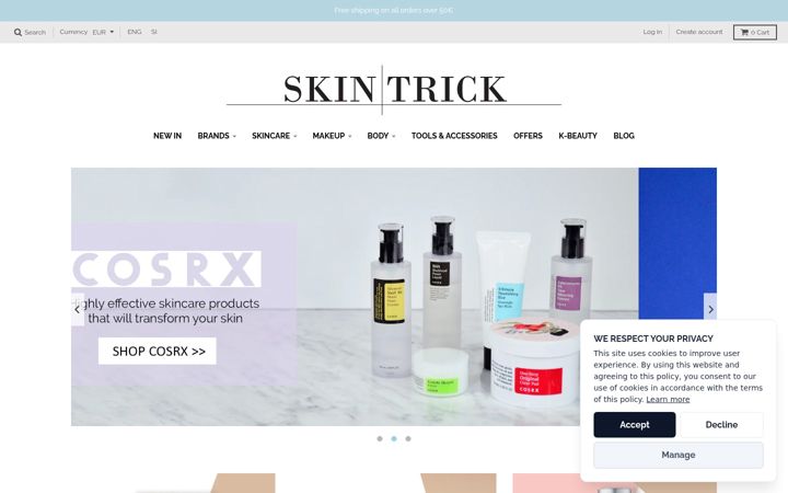 Screenshot of skintrick.com