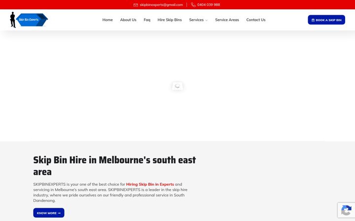Screenshot stránky skipbinexperts.com.au
