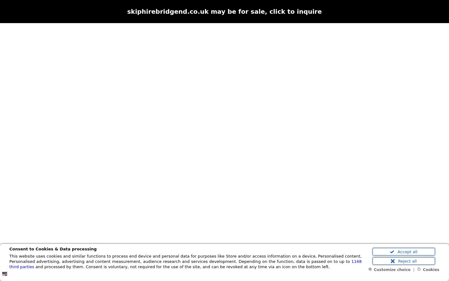 Screenshot van de toestemmingsbanner zoals getoond vóór enige interactie