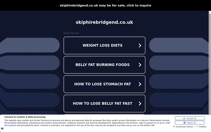 Screenshot of skiphirebridgend.co.uk