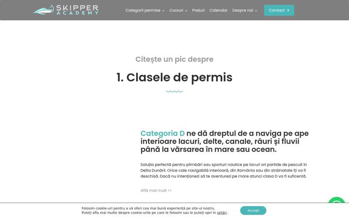 Screenshot di skipper-academy.ro