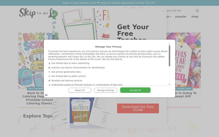 Screenshot of skiptomylou.org