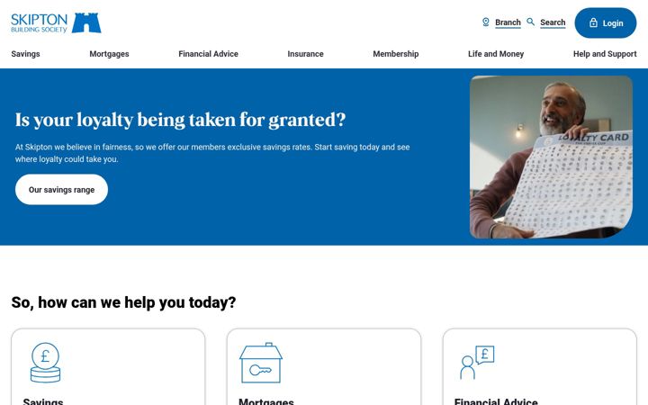 Screenshot of skipton.co.uk