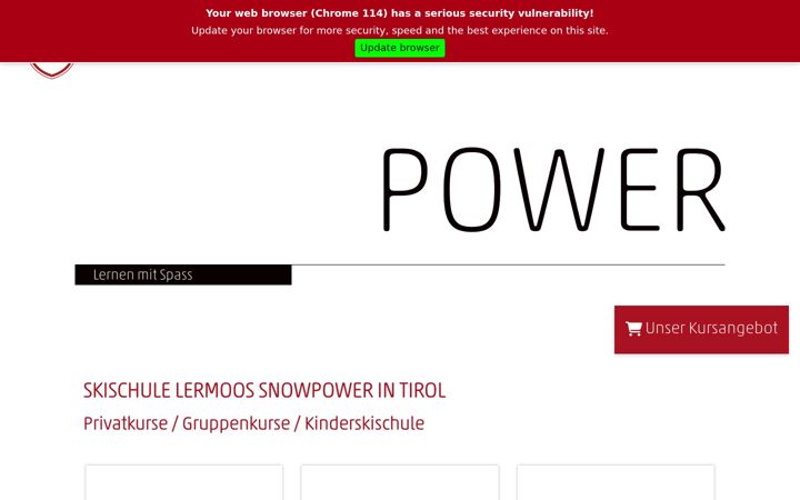 Snimka zaslona za skischule-lermoos.at