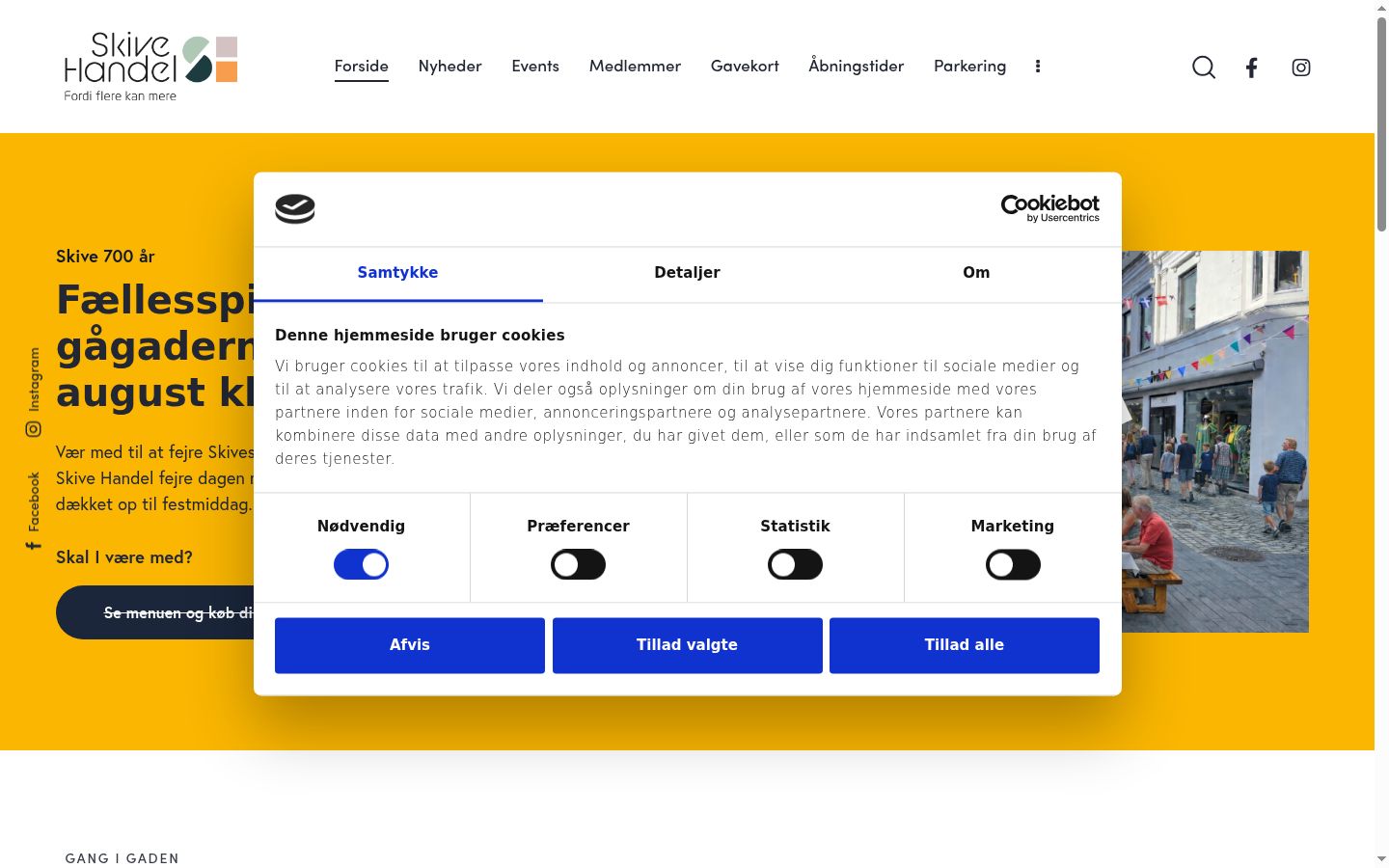 Screenshot des Einwilligungsbanners vor jeglicher Interaktion