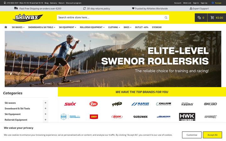 Screenshot of skiwax.eu