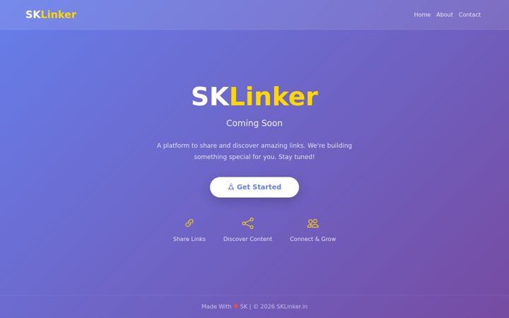 Screenshot of sklinker.in