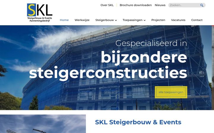 Screenshot of sklsteigerbouw.nl