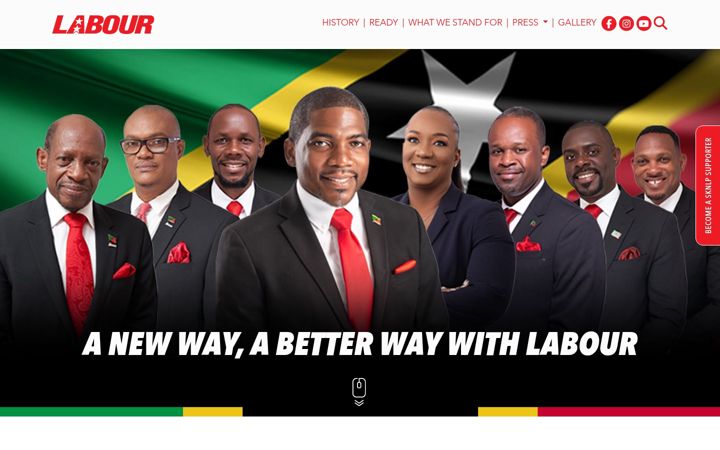 Screenshot of sknlabourparty.com