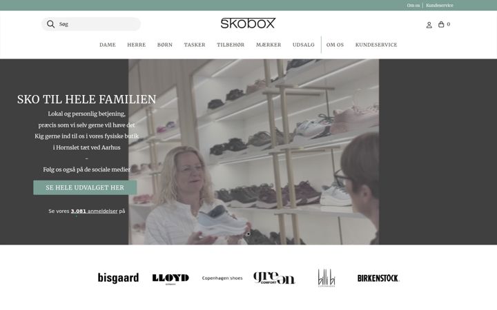 Screenshot of skobox.dk
