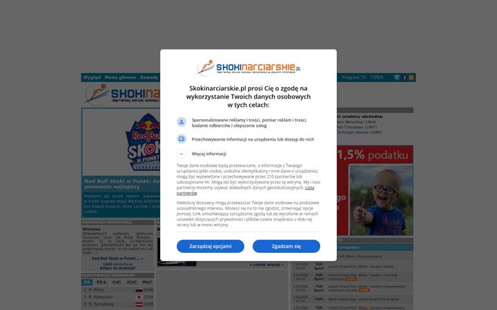 Skærmbillede af skokinarciarskie.pl