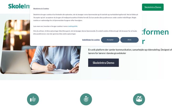Captura de ecrã de skoleintra.dk