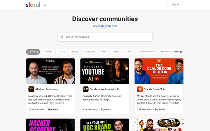 Screenshot ta' skool.com
