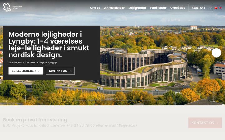 Екранна снимка на skovbrynetlyngby.dk