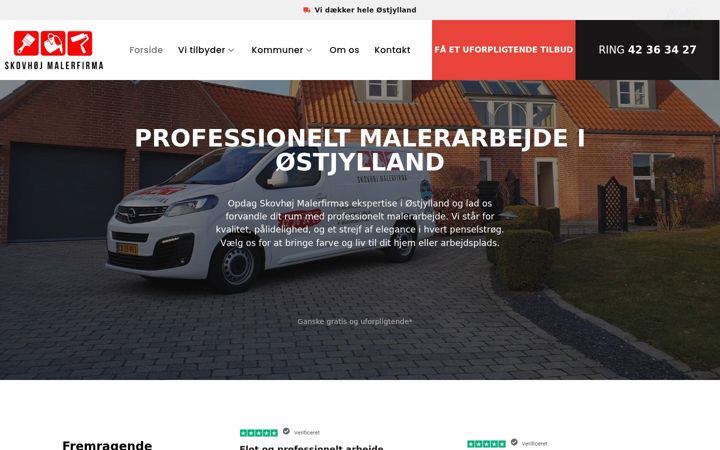 Ekrānuzņēmums no skovhoejmalerfirma.dk