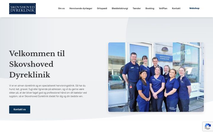 Screenshot of skovshoved-dyreklinik.dk