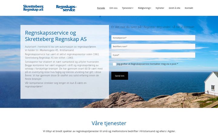 Skärmbild av skr-rs.no