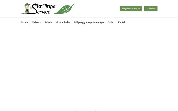 Skjermbilde av skrillingeservice.dk