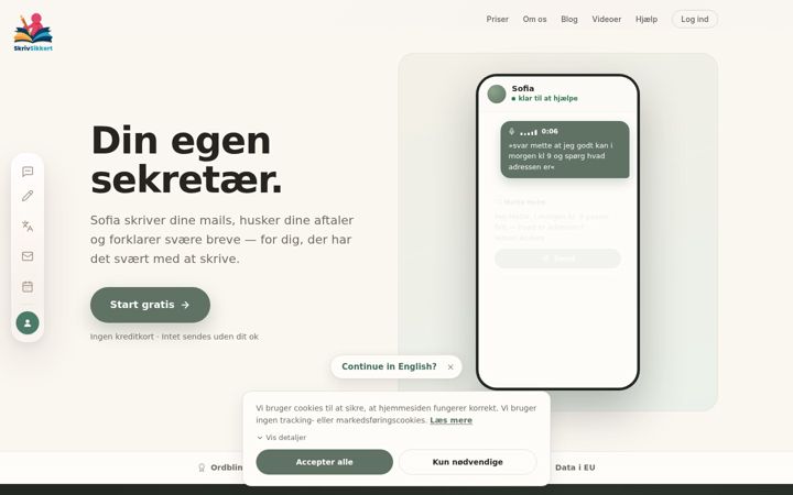 Ekrano kopija skrivsikkert.dk