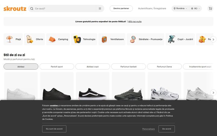 Screenshot of skroutz.ro