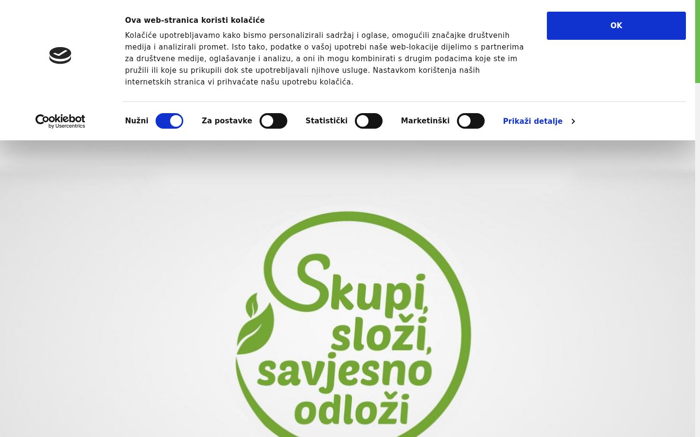 Snímek obrazovky baneru souhlasu zobrazeného před jakoukoli interakcí