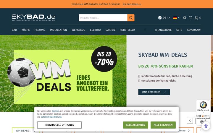 Screenshot of skybad.de