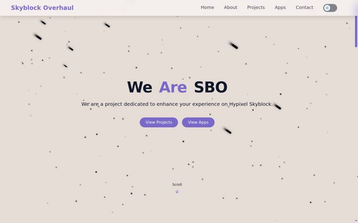 Screenshot of skyblockoverhaul.com