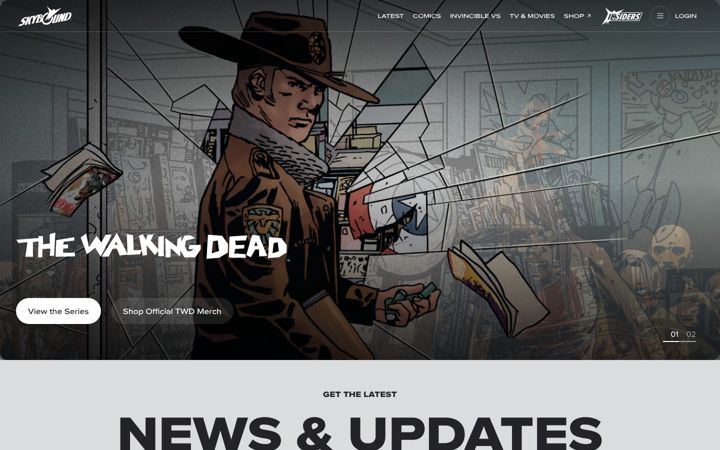 Screenshot of skybound.com