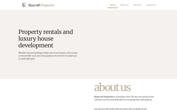 Skjermbilde av skyecroftproperties.com