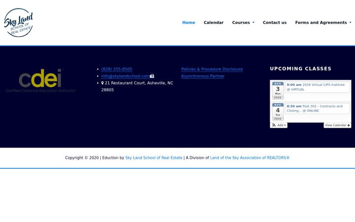 Screenshot of skylandschool.com