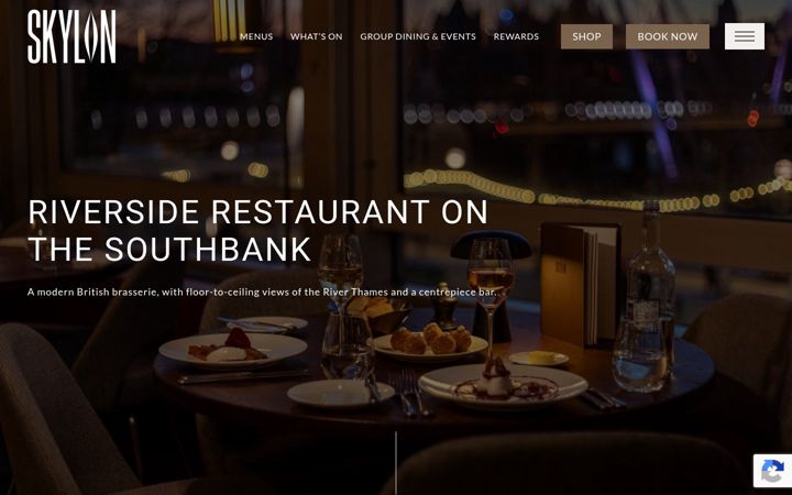 Екранна снимка на skylon-restaurant.co.uk