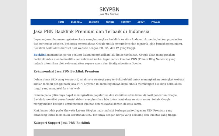 Capture d'écran de skypbn.com